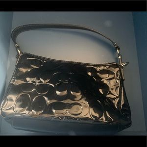 Coach black patent purse